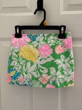 Lilly Pulitzer Jasmine Skort Hibiscus Stroll ~ Girls size 7